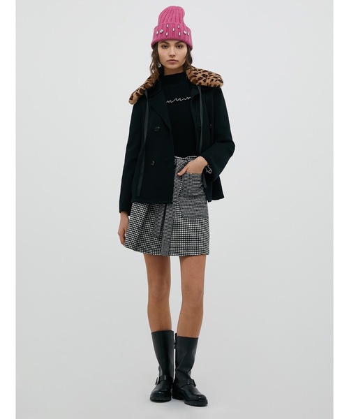 MAX&Co.（マックス アンド コー）の「MAX＆Co. [スカンディオ] フリル リブ ポロネック（ニット/セーター・レディース・ブラック/オレンジ・SMALL/MEDIUM/LARGE/X-LARGE）」の8枚目の写真