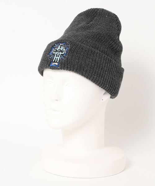 THRASHER(スラッシャー)の「Blue Cross Patch Beanie/DOGTOWN(ドッグタウン)ニットキャップ・ビーニー(ニットキャップ/ビーニー・メンズ・ブラック/チャコールグレー/オリーブ・FREE)」の3枚目の写真