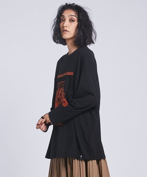 DOUBLE STANDARD CLOTHING(ダブルスタンダードクロージング)の「ベロアオパールロンT(Tシャツ/カットソー・レディース・ブラック・FREE)」の7枚目の写真