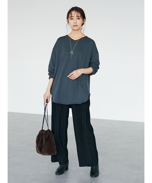 CRAFT STANDARD BOUTIQUE(クラフトスタンダードブティック)の「スエードプリーツパンツ *(その他パンツ・レディース・ブラウン/ブラック・M/L)」の16枚目の写真