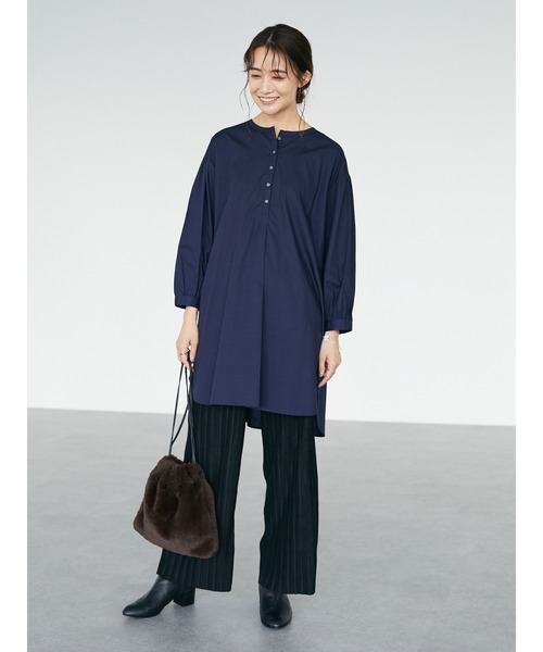 CRAFT STANDARD BOUTIQUE(クラフトスタンダードブティック)の「スエードプリーツパンツ *(その他パンツ・レディース・ブラウン/ブラック・M/L)」の9枚目の写真