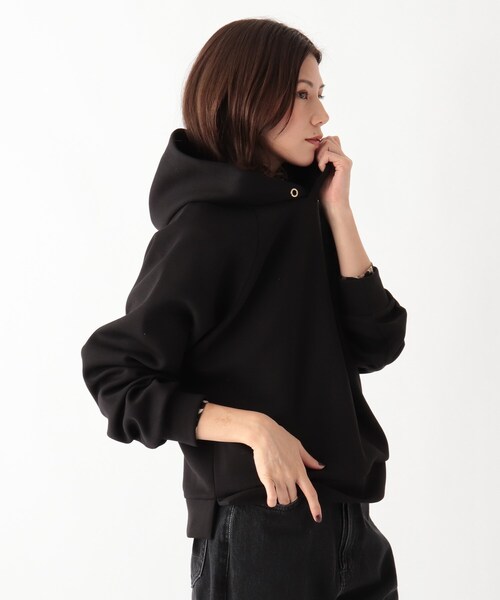 SOUP（スープ）の「◆ダンボールニットパーカー（パーカー・レディース・ナチュラル/ブラック/サンドベージュ/ライトブルー・09）」の12枚目の写真