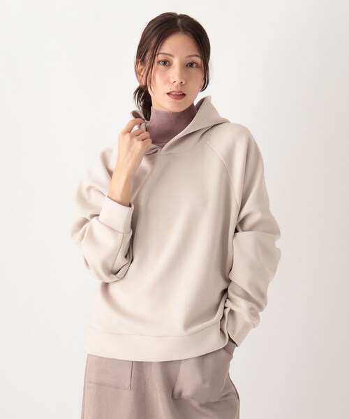 SOUP（スープ）の「◆ダンボールニットパーカー（パーカー・レディース・ナチュラル/ブラック/サンドベージュ/ライトブルー・09）」の5枚目の写真