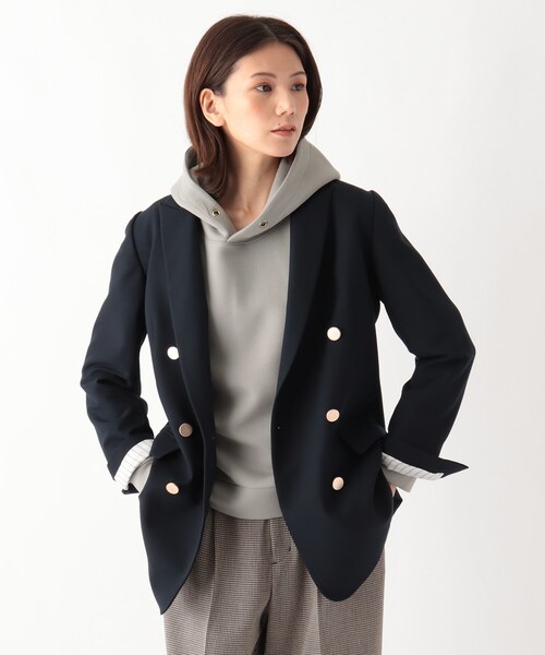 SOUP（スープ）の「◆ダンボールニットパーカー（パーカー・レディース・ナチュラル/ブラック/サンドベージュ/ライトブルー・09）」の9枚目の写真