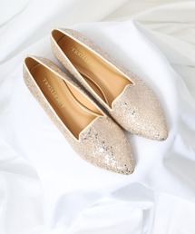 パンプス（ゴールド/金色系・ポインテッドトゥ）ファッション通販