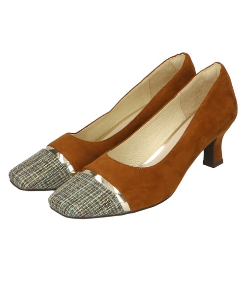 ORiental TRaffic（オリエンタルトラフィック）の「メタリックライン異素材パンプス/11321（パンプス・レディース・ブラック/ブルー/キャメル・40/38/39/41/42/35/36/37/34）」の5枚目の写真