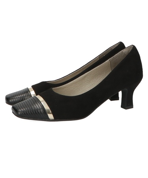 ORiental TRaffic（オリエンタルトラフィック）の「メタリックライン異素材パンプス/11321（パンプス・レディース・ブラック/ブルー/キャメル・40/38/39/41/42/35/36/37/34）」の4枚目の写真