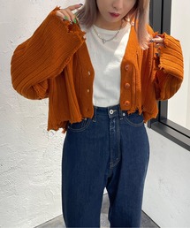 Vダメージショートカーディガン【ZOZOTOWN限定アイテム】