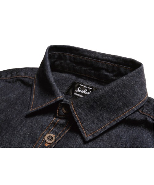 SURREAL（シュルリアル）の「【SURREAL/シュルリアル】Sebastian_Japan Denim Shirt（シャツ/ブラウス・メンズ・インディゴブルー/ワンウォッシュ・SMALL/MEDIUM/LARGE）」の8枚目の写真