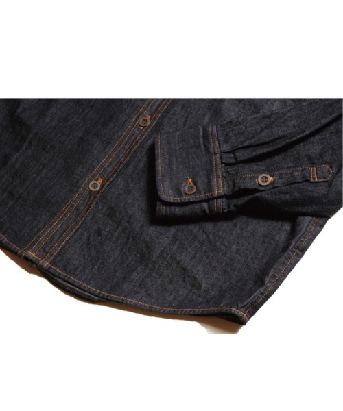 SURREAL（シュルリアル）の「【SURREAL/シュルリアル】Sebastian_Japan Denim Shirt（シャツ/ブラウス・メンズ・インディゴブルー/ワンウォッシュ・SMALL/MEDIUM/LARGE）」の7枚目の写真
