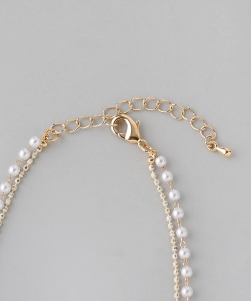 ANEMONE（アネモネ）の「ミニパール×ボールチェーンネックレス（ネックレス・レディース・アイボリー・FREE）」の4枚目の写真