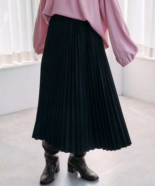 toucher du brise（トゥシェドブリーズ）の「アコーディオンプリーツスカート（スカート・レディース・ブラック/カーキ/モカ・M）」の10枚目の写真