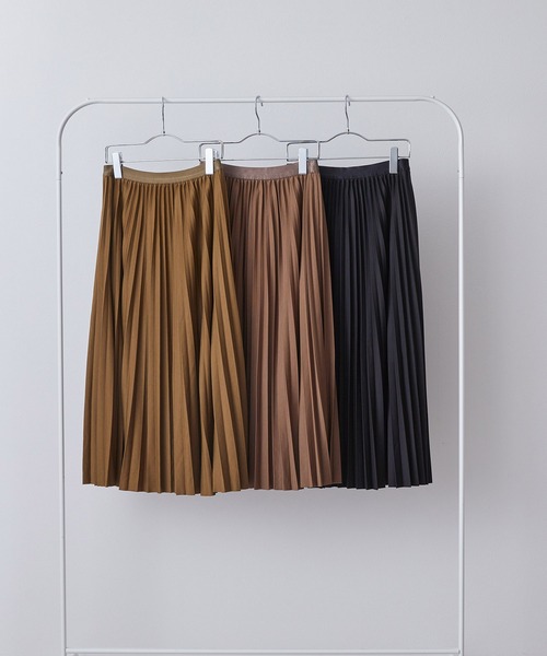 toucher du brise（トゥシェドブリーズ）の「アコーディオンプリーツスカート（スカート・レディース・ブラック/カーキ/モカ・M）」の8枚目の写真