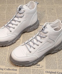 ソール配色ハイカットスニーカー