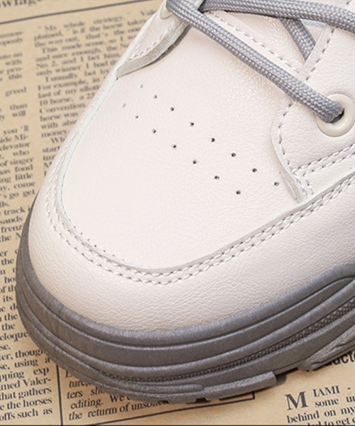 Futier land(フューティアランド)の「ソール配色ハイカットスニーカー(スニーカー・レディース・グレー/ブラウン・40/38/39/35/36/37)」の12枚目の写真