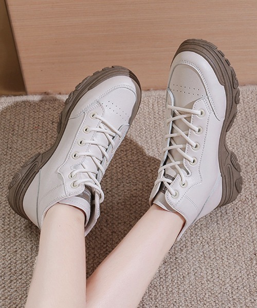 Futier land(フューティアランド)の「ソール配色ハイカットスニーカー(スニーカー・レディース・グレー/ブラウン・40/38/39/35/36/37)」の21枚目の写真