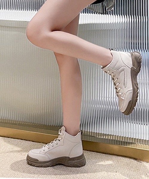 Futier land(フューティアランド)の「ソール配色ハイカットスニーカー(スニーカー・レディース・グレー/ブラウン・40/38/39/35/36/37)」の22枚目の写真