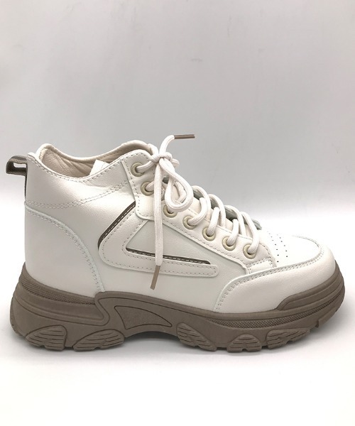 Futier land(フューティアランド)の「ソール配色ハイカットスニーカー(スニーカー・レディース・グレー/ブラウン・40/38/39/35/36/37)」の7枚目の写真