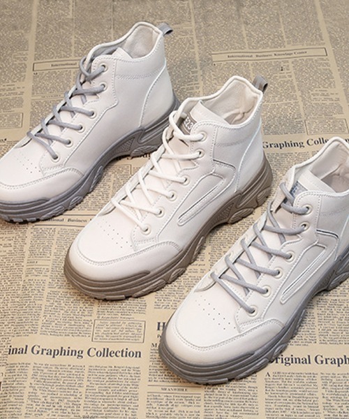 Futier land(フューティアランド)の「ソール配色ハイカットスニーカー(スニーカー・レディース・グレー/ブラウン・40/38/39/35/36/37)」の14枚目の写真