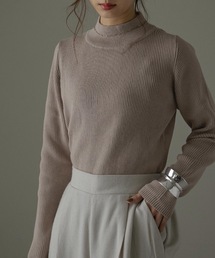 Fashion Letter | チクチクしないハイネックコットンリブニットトップス(ニット/セーター)
