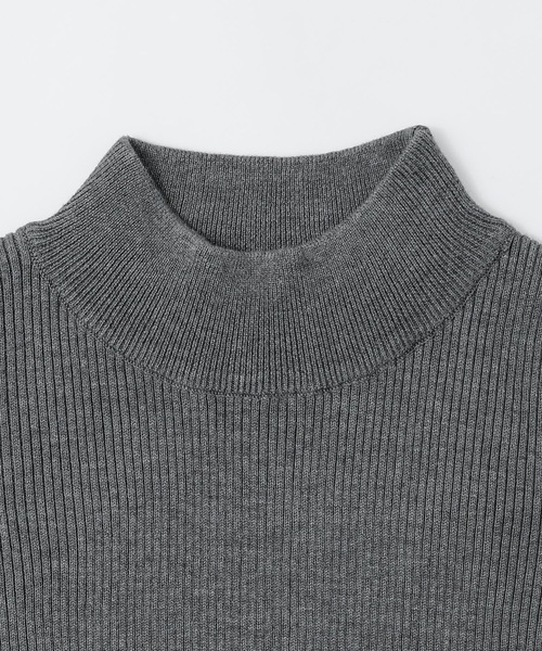 Fashion Letter（ファッションレター）の「チクチクしないハイネックコットンリブニットトップス（ニット/セーター・レディース・杢グレー/グレイッシュベージュ/ダークグリーン/バーガンディー/ブラック・LL～3L/M～Ｌ/4L～5L）」の15枚目の写真