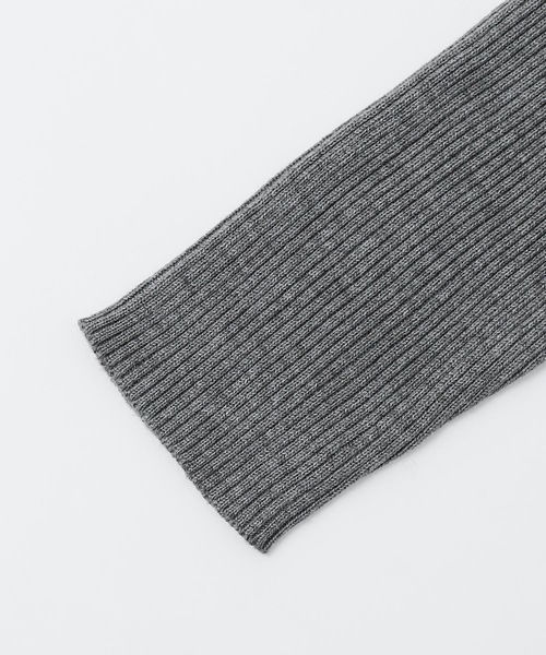 Fashion Letter（ファッションレター）の「チクチクしないハイネックコットンリブニットトップス（ニット/セーター・レディース・杢グレー/グレイッシュベージュ/ダークグリーン/バーガンディー/ブラック・LL～3L/M～Ｌ/4L～5L）」の10枚目の写真