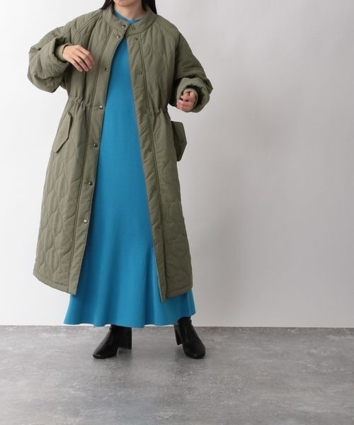 yuw（ユウ）の「キルティングコート　257081（ナイロンジャケット・レディース・ブラック/グリーン・FREE）」の20枚目の写真