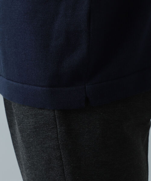 BEAMS F（ビームスエフ）の「BEAMS F / フレンチカラー ニットポロシャツ（ポロシャツ・メンズ・ブラック/ネイビー/オレンジ系その他/ブルー/ゴールド・44/46/48/50）」の9枚目の写真