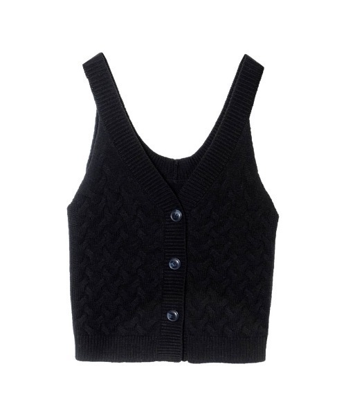 Re:EDIT(リエディ)の「ケーブルニットビスチェ(ニット/セーター・レディース・ブラック/ベージュ・LARGE/MEDIUM)」の16枚目の写真