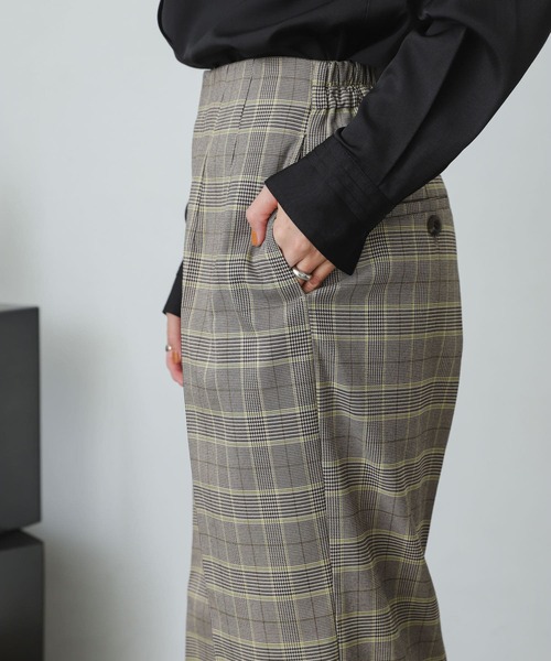 SENSE OF PLACE by URBAN RESEARCH（センスオブプレイスバイアーバンリサーチ）の「『XS・TALL展開あり』チェックハイウエストワイドパンツ（その他パンツ・レディース・チェック・X-SMALL/MEDIUM/TALL/SMALL）」の9枚目の写真
