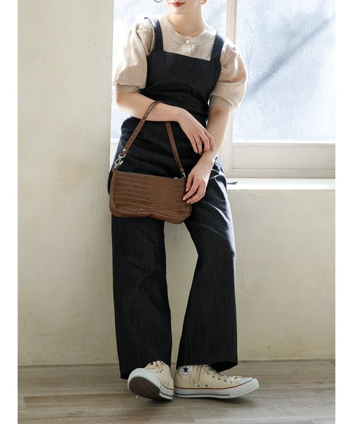 SLURR（スラ―）の「デニム2Wayサロペット（サロペット/オーバーオール・レディース・ライトインディゴブルー/インディゴブルー・FREE）」の9枚目の写真