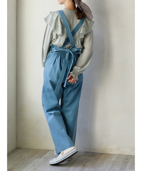 SLURR（スラ―）の「デニム2Wayサロペット（サロペット/オーバーオール・レディース・ライトインディゴブルー/インディゴブルー・FREE）」の4枚目の写真