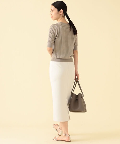 SLOANE（スローン）の「SLOANE / 18G ワイドリブ シルク ハーフ