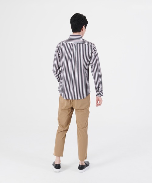 Blue Standard (ブルースタンダード)の「【BLUE STANDARD/ブルースタンダード】ラクケア イージーケア ツイルストライプボタンダウンシャツ(シャツ/ブラウス・メンズ・ブラック/ブルー/グリーン/ワイン/ダークブルー/ダークグリーン/スミクロ・MEDIUM/LARGE/X-LARGE)」の10枚目の写真