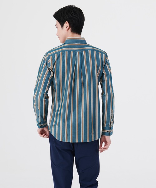 Blue Standard (ブルースタンダード)の「【BLUE STANDARD/ブルースタンダード】ラクケア イージーケア ツイルストライプボタンダウンシャツ(シャツ/ブラウス・メンズ・ブラック/ブルー/グリーン/ワイン/ダークブルー/ダークグリーン/スミクロ・MEDIUM/LARGE/X-LARGE)」の17枚目の写真