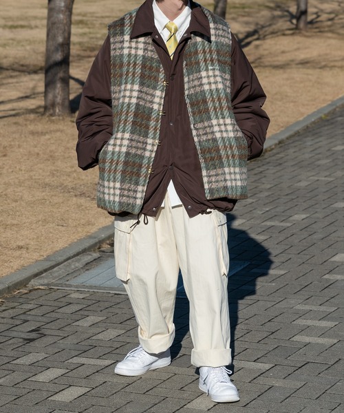 perushu チェックシャギーベスト Perushu（ペルーシュ）の「チェックシャギーベスト（ベスト）」 - WEAR