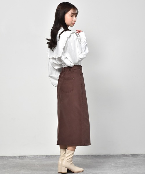 RETRO GIRL（レトロガール）の「フリル襟付きブラウス（シャツ/ブラウス・レディース・ライトピンク/ライトイエロー/オフホワイト・FREE）」の4枚目の写真