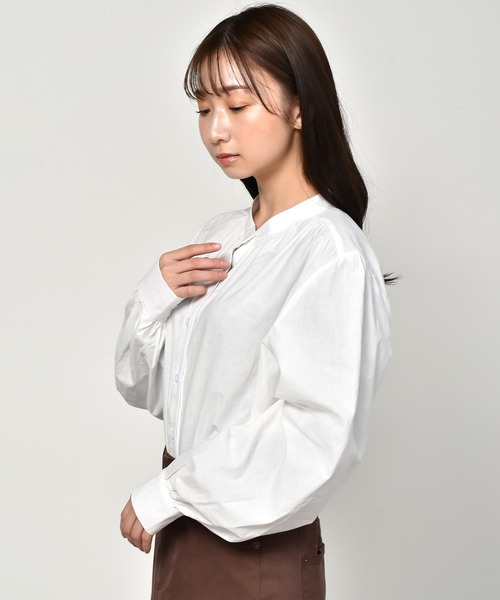 RETRO GIRL（レトロガール）の「フリル襟付きブラウス（シャツ/ブラウス・レディース・ライトピンク/ライトイエロー/オフホワイト・FREE）」の10枚目の写真