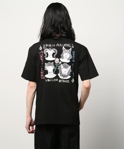 VOLCOM（ボルコム）の「VOLCOM/ボルコム ルーズフィット バックプリントTシャツ  URF VITALS ANIMAL SHORT SLEEVE TEE AF022208（Tシャツ/カットソー・メンズ・イエロー/ブラック・XL/M/L）」の5枚目の写真