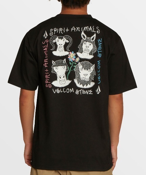 VOLCOM（ボルコム）の「VOLCOM/ボルコム ルーズフィット バックプリントTシャツ  URF VITALS ANIMAL SHORT SLEEVE TEE AF022208（Tシャツ/カットソー・メンズ・イエロー/ブラック・XL/M/L）」の2枚目の写真
