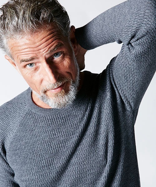 1 piu 1 uguale 3(ウノピゥウノウグァーレトレ)の「waffle Knit(ニット/セーター・メンズ・ブラック/グレー/ネイビー・Ⅲ/Ⅳ/Ⅴ/Ⅵ)」の9枚目の写真