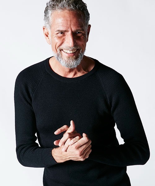 1 piu 1 uguale 3(ウノピゥウノウグァーレトレ)の「waffle Knit(ニット/セーター・メンズ・ブラック/グレー/ネイビー・Ⅲ/Ⅳ/Ⅴ/Ⅵ)」の14枚目の写真