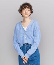 BEAUTY&YOUTH UNITED ARROWS（ビューティーアンドユースユナイテッドアローズ）の「BY スラブショート Vネック カーディガン（カーディガン/ボレロ）」