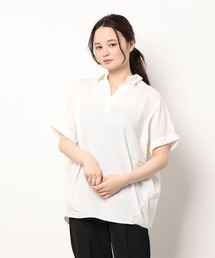 libelle more | フレンチリネン無地スキッパーブラウス(シャツ/ブラウス)