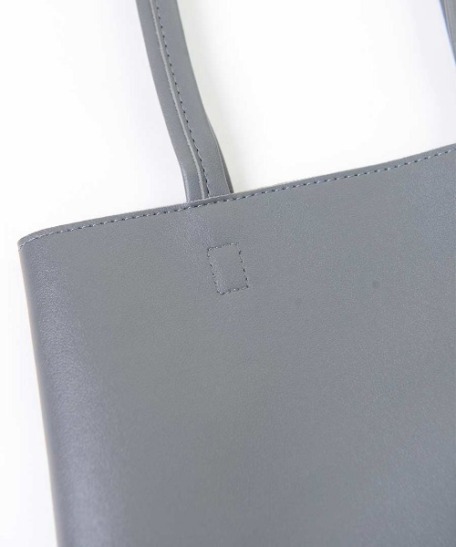 shopnikoniko（ショップニコニコ）の「縦型 トートバッグ 前ポケット（トートバッグ・レディース・ブラック/アイボリー/グレー/ブラウン/グリーン・フリー）」の17枚目の写真