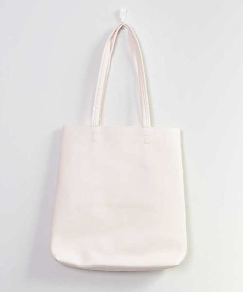 shopnikoniko（ショップニコニコ）の「縦型 トートバッグ 前ポケット（トートバッグ・レディース・ブラック/アイボリー/グレー/ブラウン/グリーン・フリー）」の9枚目の写真