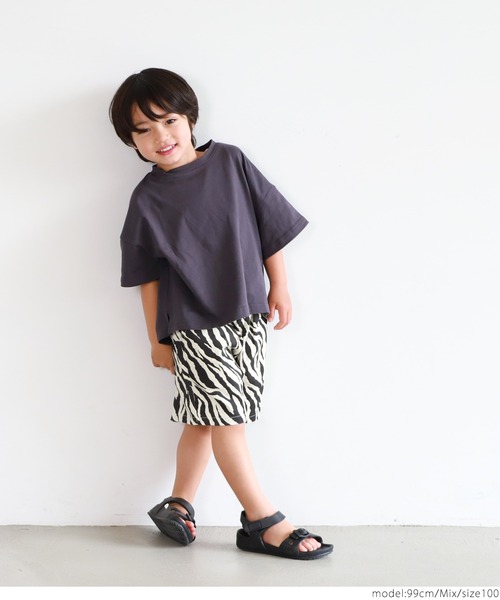 coca(coca)(コカ)の「キッズ 親子お揃いゼブラハーフパンツ(デニムパンツ・キッズ・その他・100/110/120/130/140)」の7枚目の写真