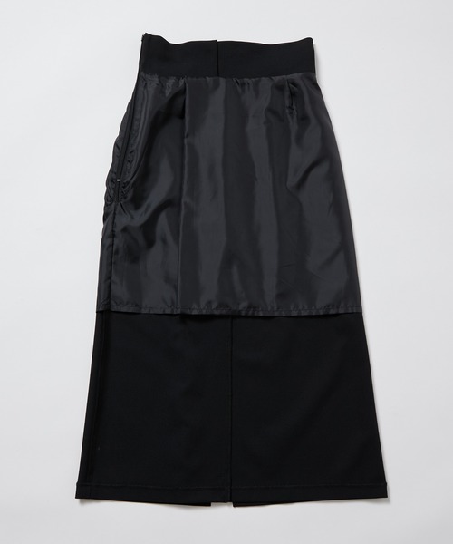 vis-`a-vis（ビサビ）の「【WEB限定】リネンライク配色サイドリボンスリット入りラップスカート（スカート・レディース・ブラック/キナリ/オリーブ/オレンジ・M/S）」の14枚目の写真