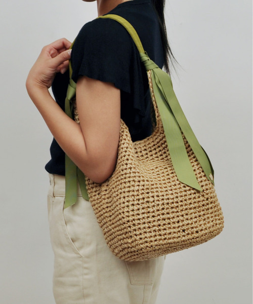 cache cache(カシュ カシュ)の「カシュカシュ cachecache / ペーパー下がりグログランワンハンドルトートバッグ(トートバッグ・レディース・グリーン/グレー/ターコイズブルー/レンガ/ブラック/マスタード/ラベンダー/ベージュ系その他・FREE)」の5枚目の写真