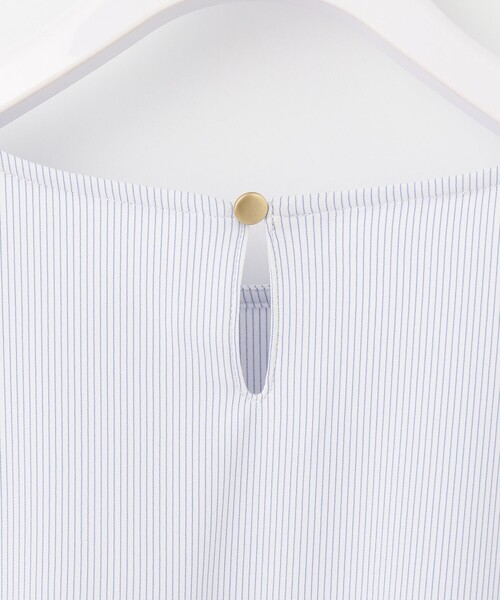 ANY SIS(エニィスィス)の「【UVケア】ハイゲージストライプ バルーンスリーブ カットソー(Tシャツ/カットソー・レディース・ダルブルー系1/ベージュ系1/ネイビー系1・2)」の13枚目の写真